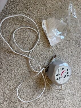 White Portable pump Electronic Wearable Charger with Control Buttons